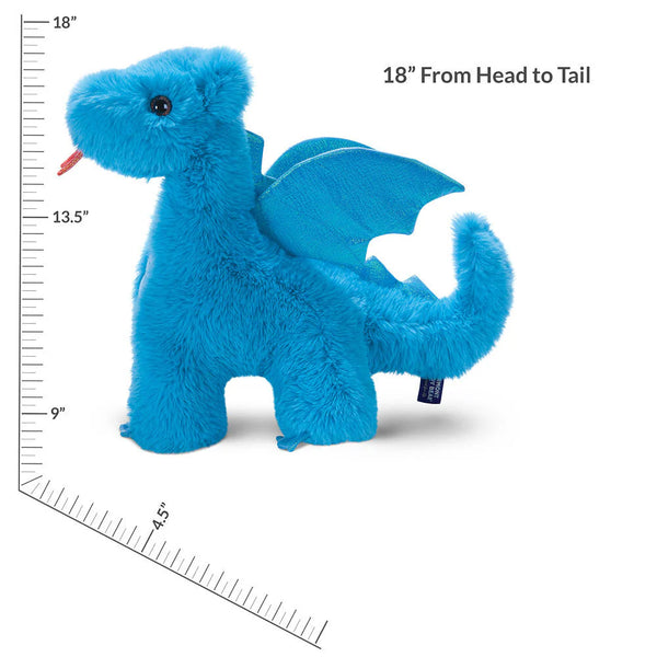 VT Teddy Bear - 18" Fluffy Fantasy Blue Dragon