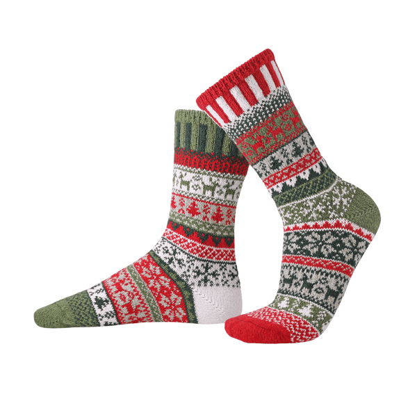 Solmate Socks - Yuletide Crew Socks | Eco-Friendly Christmas Holiday Gifts