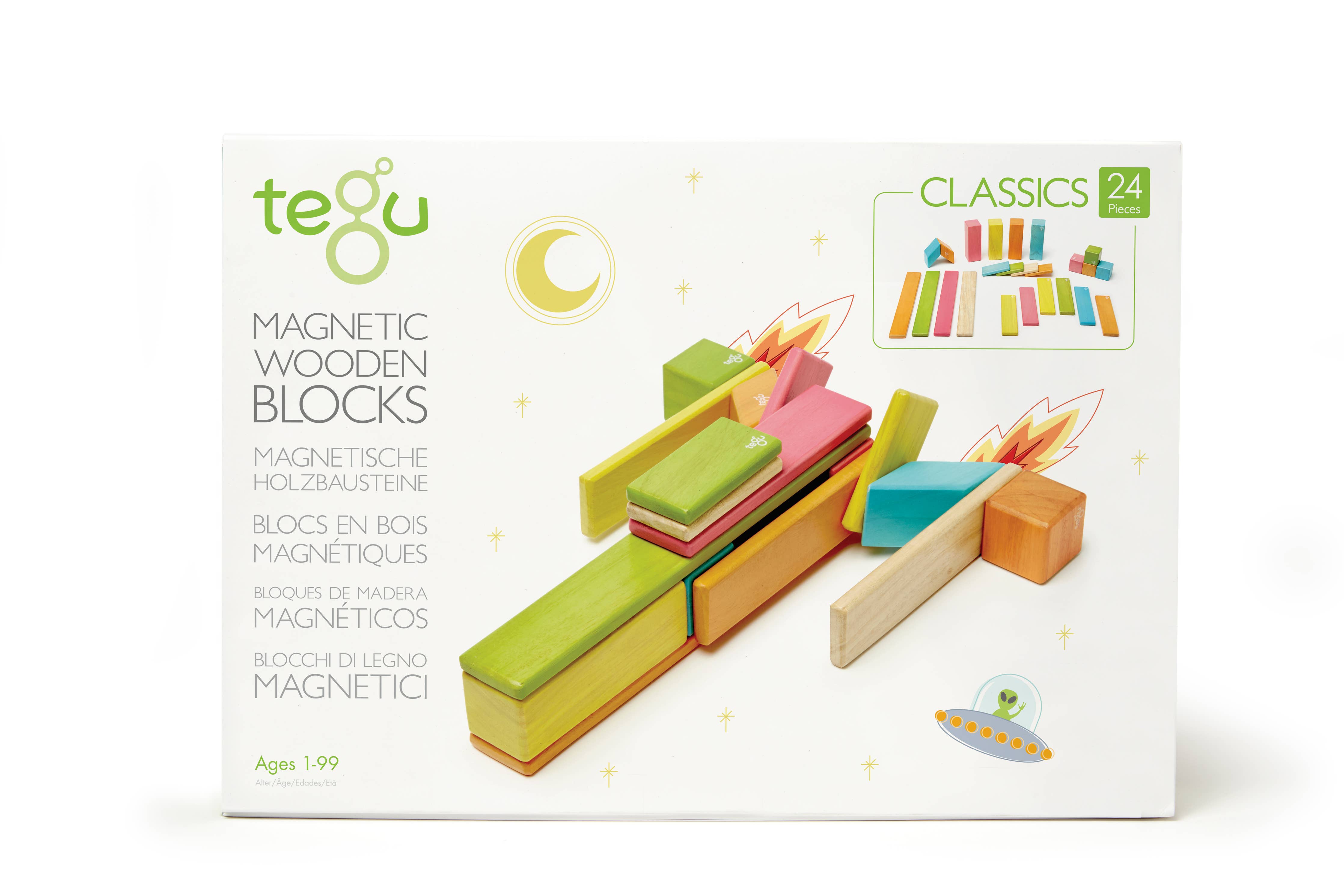 Tegu - 24 Piece Magnetic Wooden Block Set