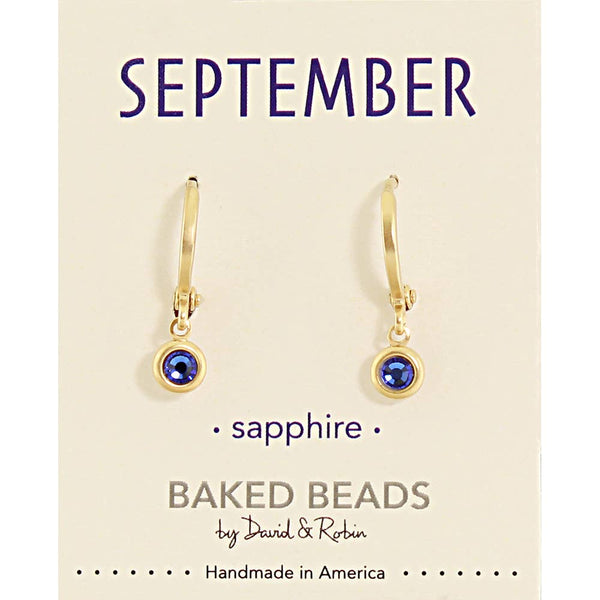 Baked Beads - Birthstone Huggie Earring