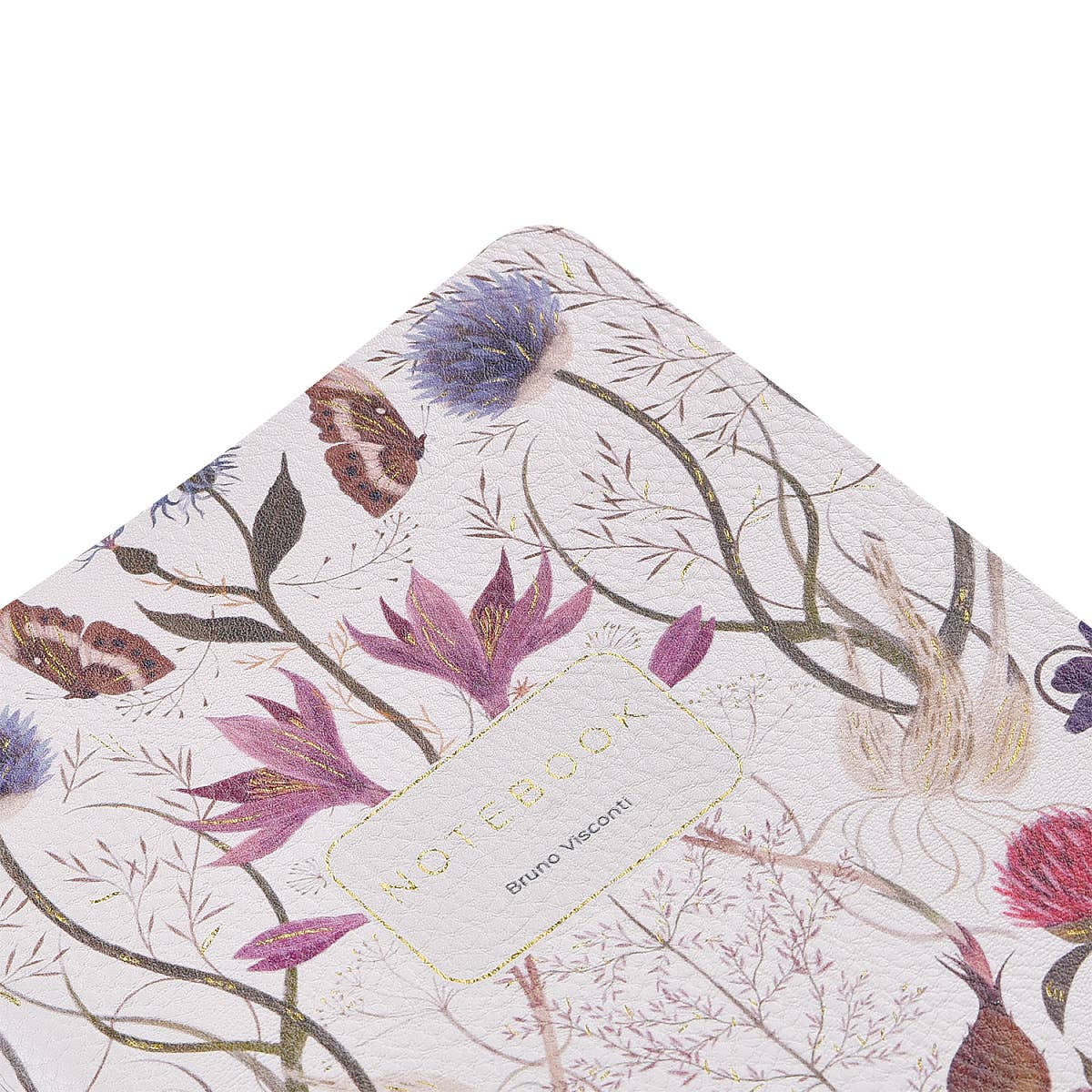 BV by Bruno Visconti - Vegan Leather A5 Notebook - Symmetrical Flora 