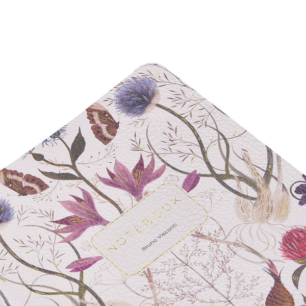 BV by Bruno Visconti - Vegan Leather A5 Notebook - Symmetrical Flora 