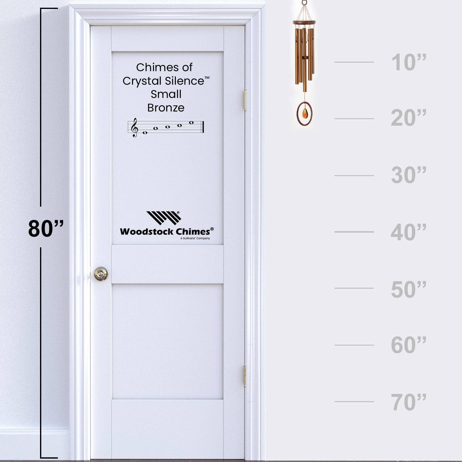 Woodstock Chimes - Chimes of Crystal Silence™ - Bronze, Small