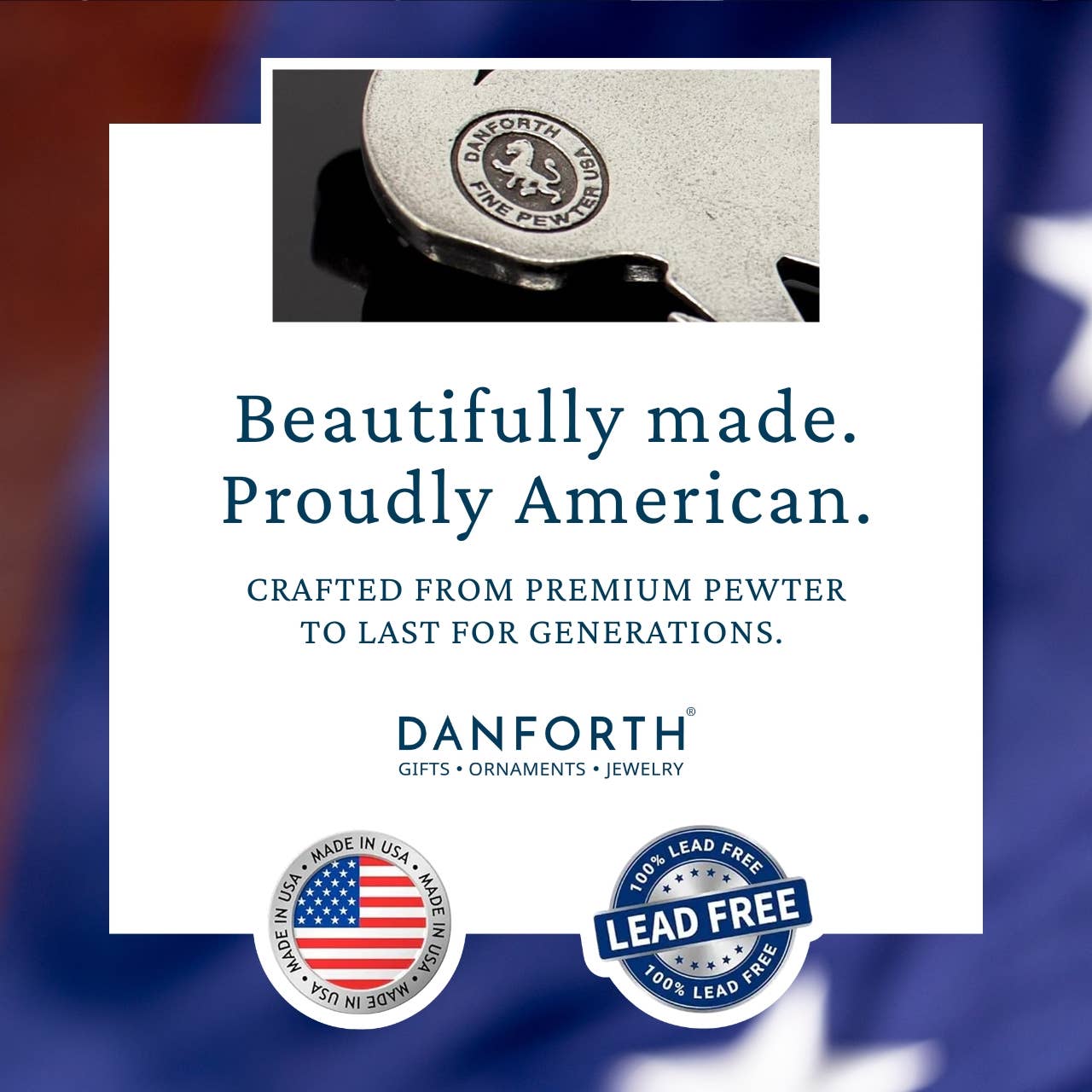Danforth Pewter | Handcrafted Heirloom Quality Gifts - Home for the Holidays 2026 Ornament | Annual | Gift Box