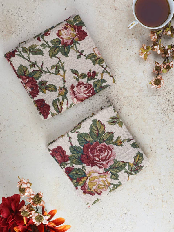 April Cornell - Winter Rose Tea Towel Set of 2 - Antique