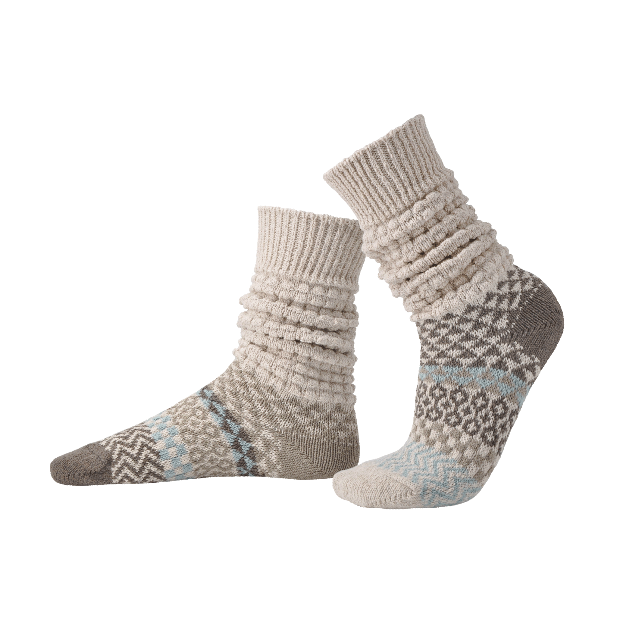 Solmate Socks - Fusion Slouch Socks - Seashell