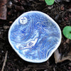 Clay Fossils - Handmade Pottery, Blue Morning Bird, spoon rest, soap dish