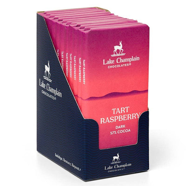 Lake Champlain Chocolates - Dark Choc Tart Raspberry Signature Bar, Organic & Fair Trade