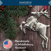 Danforth Pewter | Handcrafted Heirloom Quality Gifts - Reindeer 1989 | Pewter Ornament | Annual Ornament