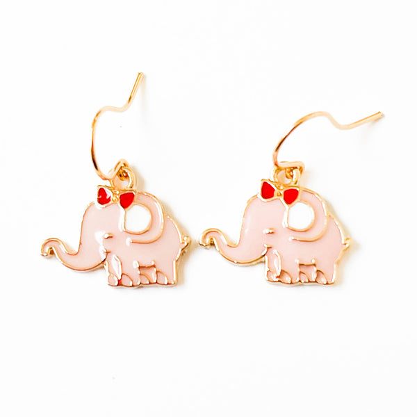 Kids Tiny Cute Charm Earrings and Clip-Ons Stocking stuffers: Red Mushrooms / Ear Wire