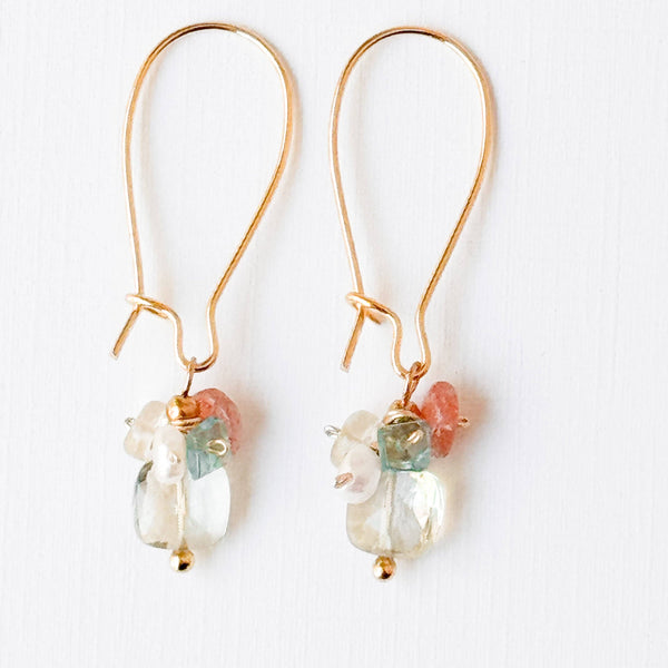 Nest Pretty Things - Handmade Crystal Bead Cluster Earrings