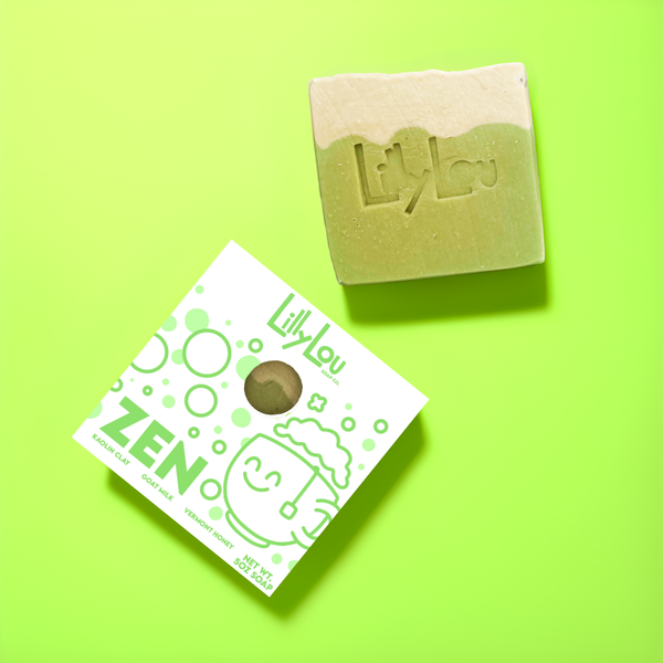 Lilly Lou Soap Co. - Aloe Soap Bar | Zen | Green Tea & Lemongrass | Goat milk
