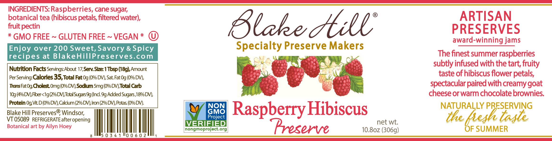 Blake Hill Preserves - Raspberry Hibiscus Preserve