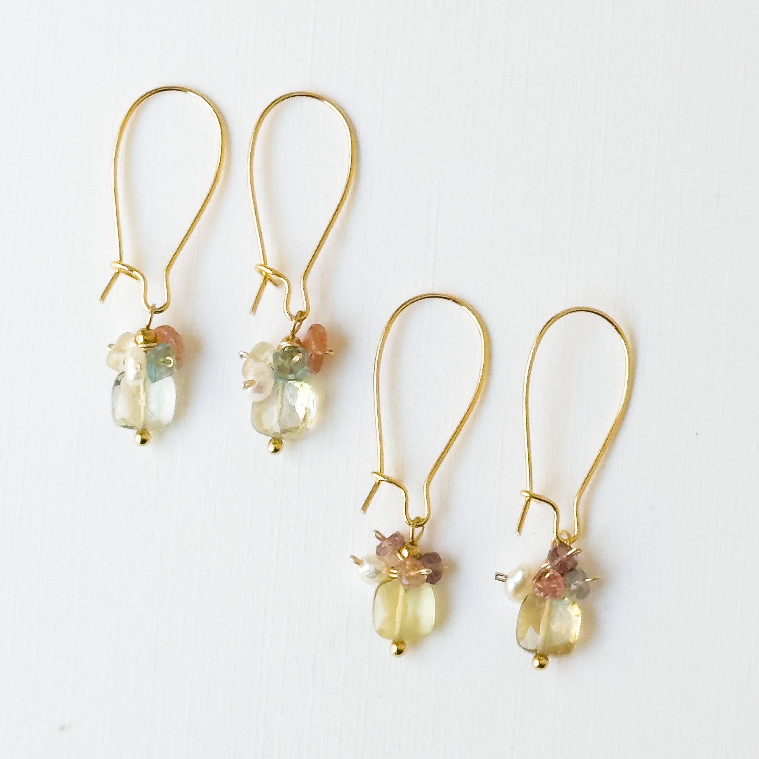 Nest Pretty Things - Handmade Crystal Bead Cluster Earrings