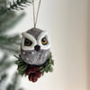Ganapati - Felt Ornament - Needle Felted Owl