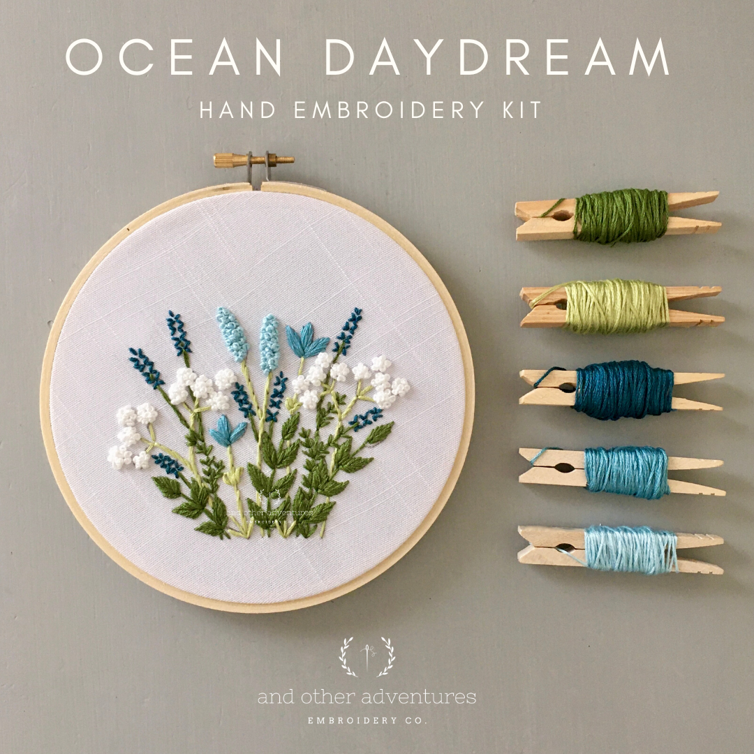 And Other Adventures Embroidery Co - Embroidery Kit - Ocean Daydream