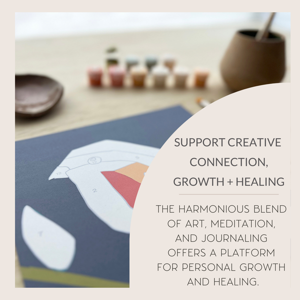 Breathe People - Flower Bouquet Meditative Art Paint by Number Kit