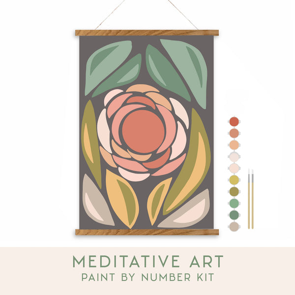 Breathe People - Blossom Meditative Art Paint by Number Kit