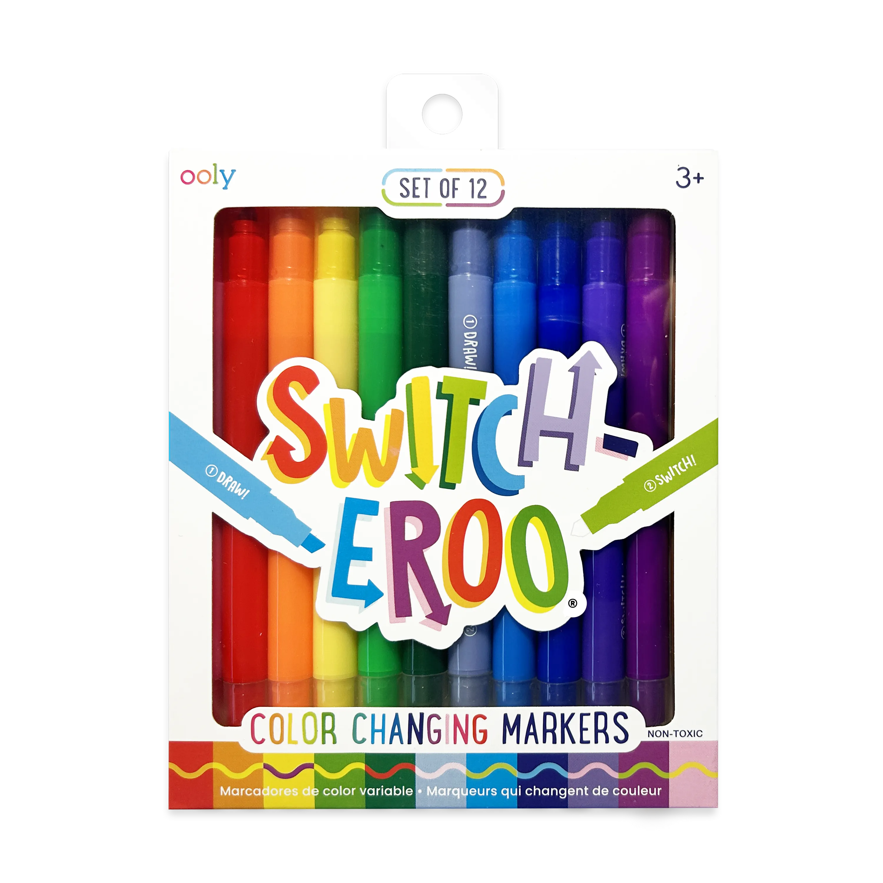 OOLY - Switch-eroo!: Color-Changing Markers (Set of 12)