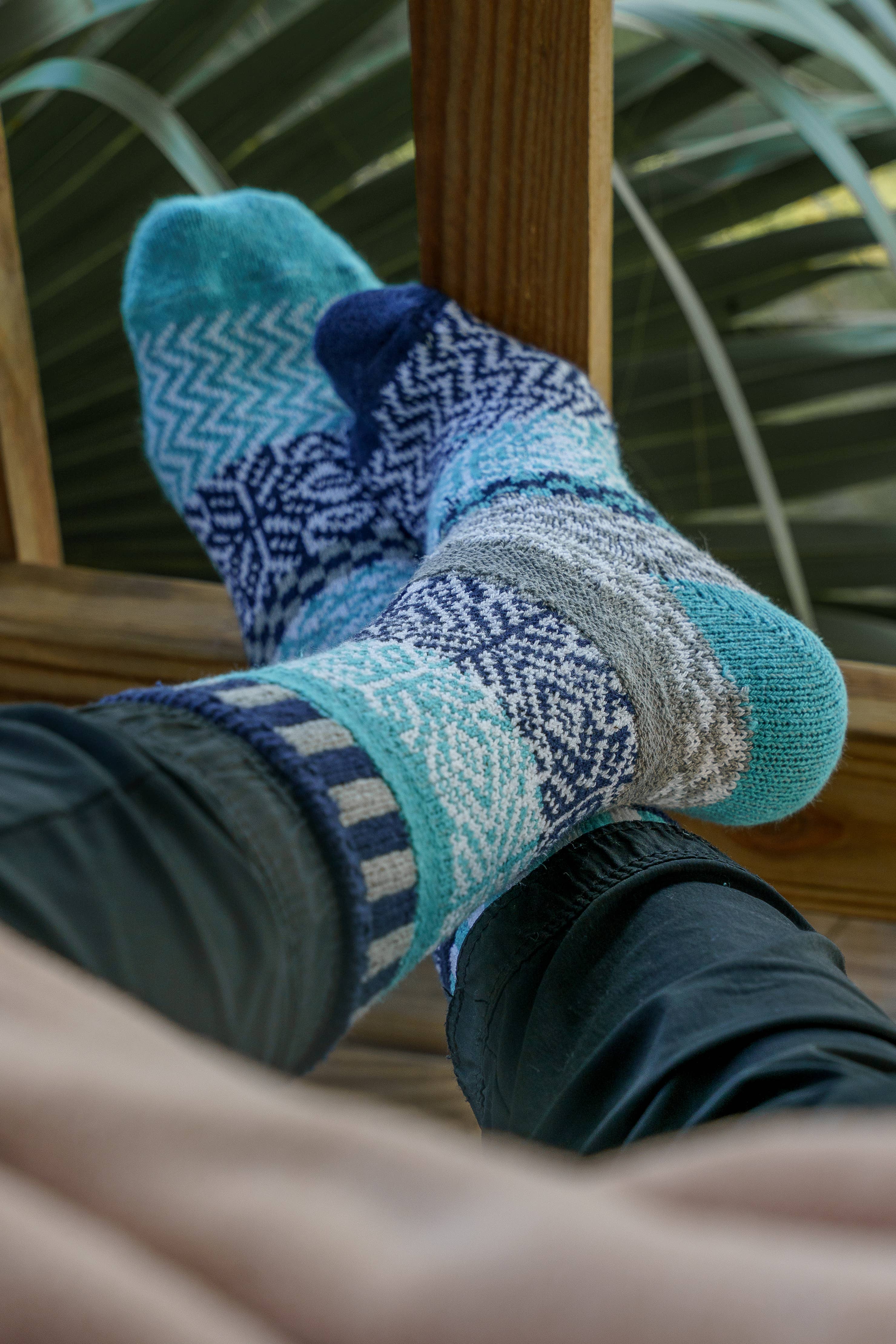 Solmate Socks - Snowfall Crew Socks | Winter Cozy