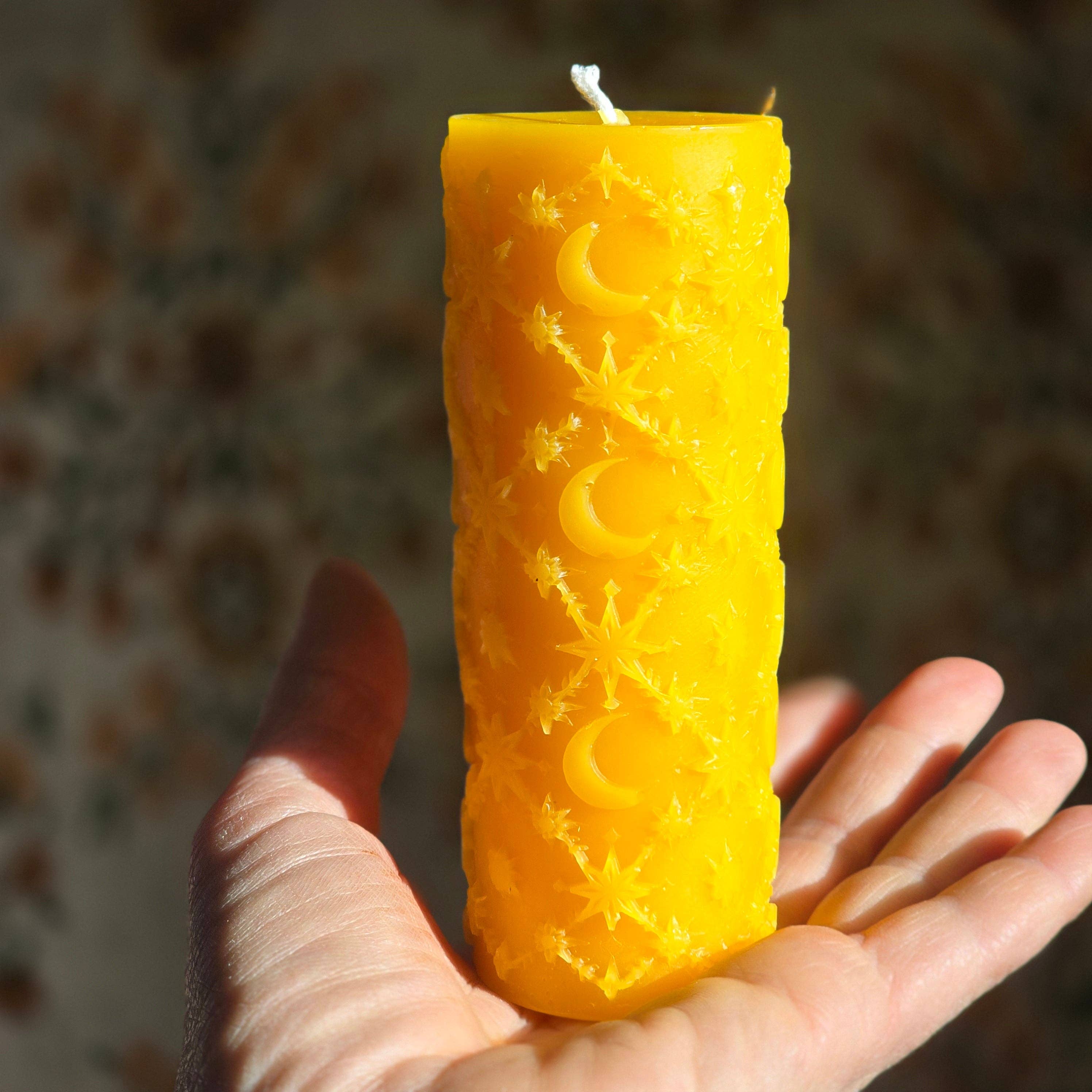 Farm and Hive - Firmament Pillar | Beeswax Candle