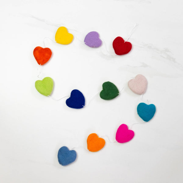 The Winding Road - Garland - Valentine's Multicolor Hearts