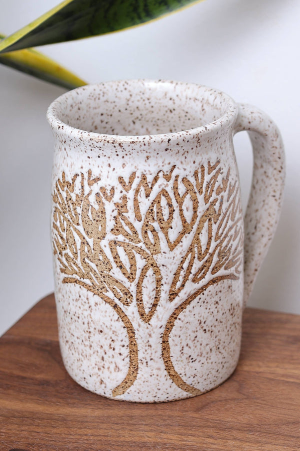 Artisan Hand-Thrown Nature Mugs