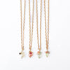 Nest Pretty Things - Gold Paperclip Chain Necklace with Pearls and teeny Flowers