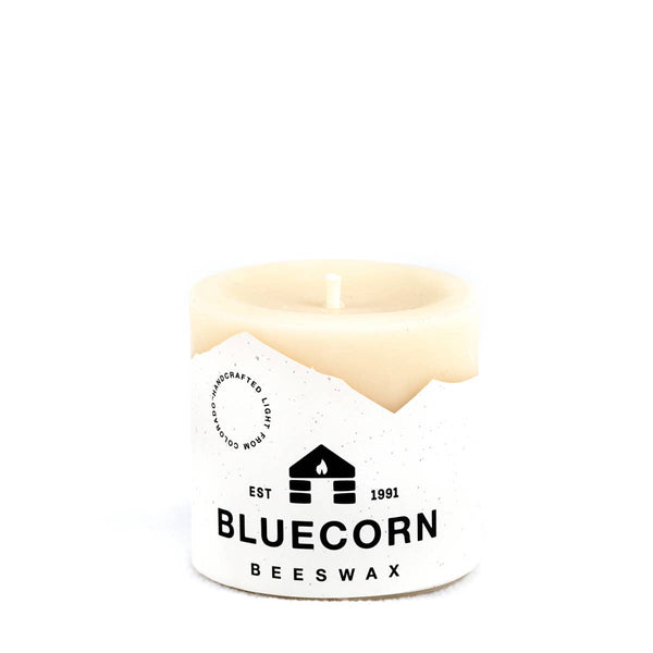 Bluecorn Candles - Beeswax Pillar Candles - 100% Pure, Dripless, 8 Sizes