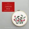 And Other Adventures Embroidery Co - Hand Embroidery Kit  - Jardín in Red