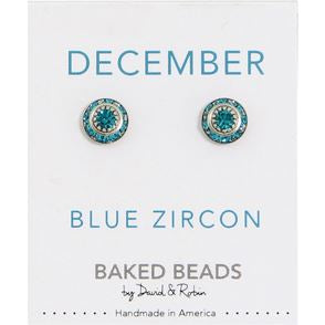 Crystal Disc Birthstone - December/Blue Zircon