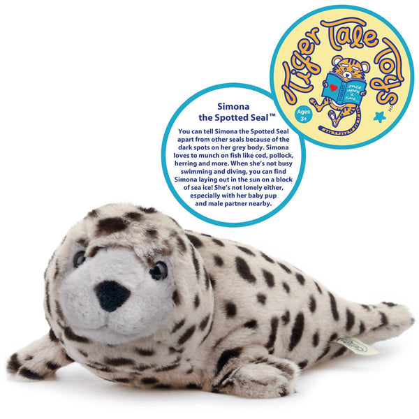 Simona The Spotted Seal, 15 Inch Stuffed Animal Plush