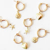Nest Pretty Things - Thick Gold Filled Hoops with Charms, Starfish, Sun, or Heart