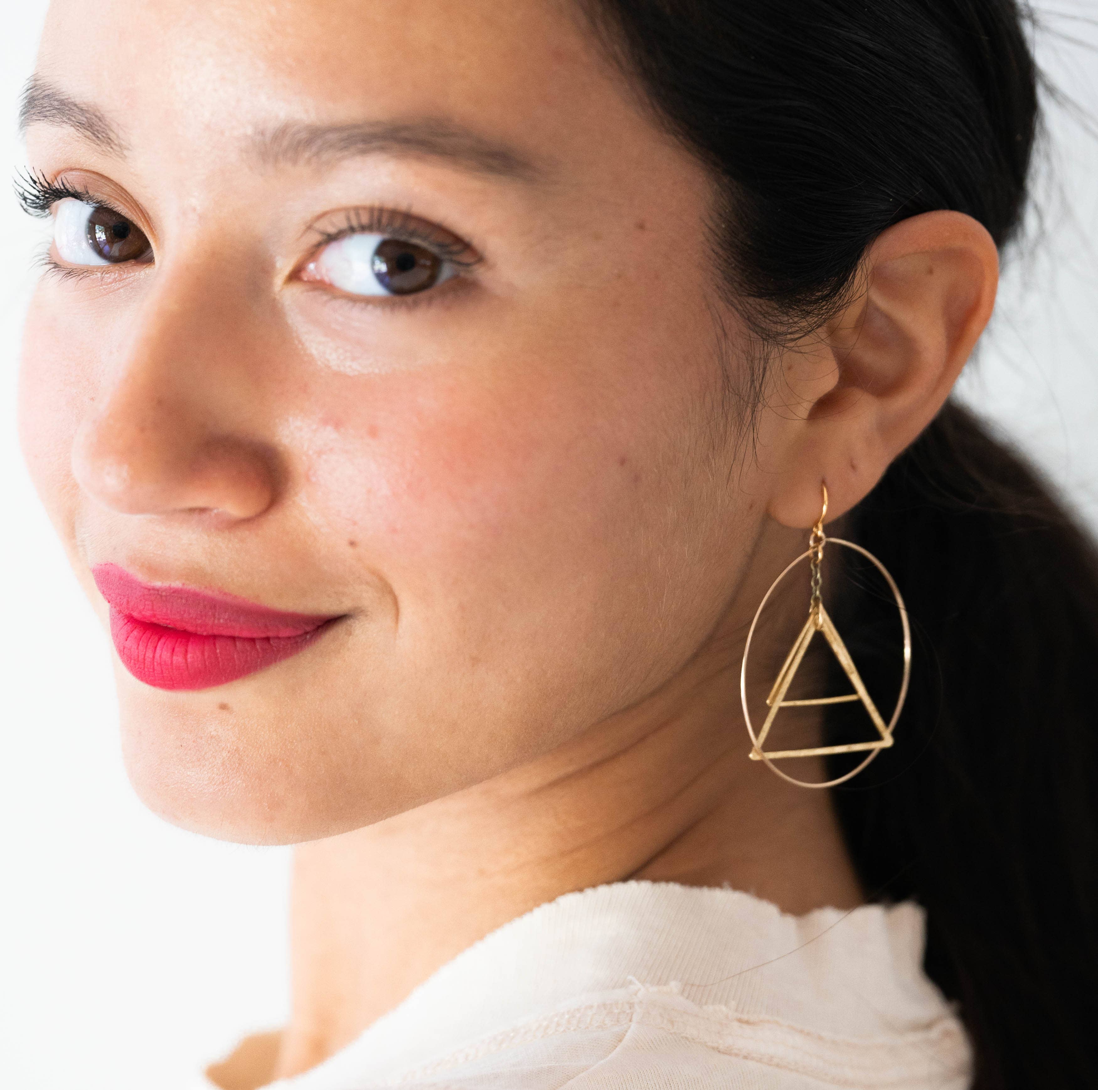 Mobile (Triangle and Hoop) earrings
