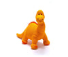 Knitted Diplodocus Dinosaur Baby Rattle Orange