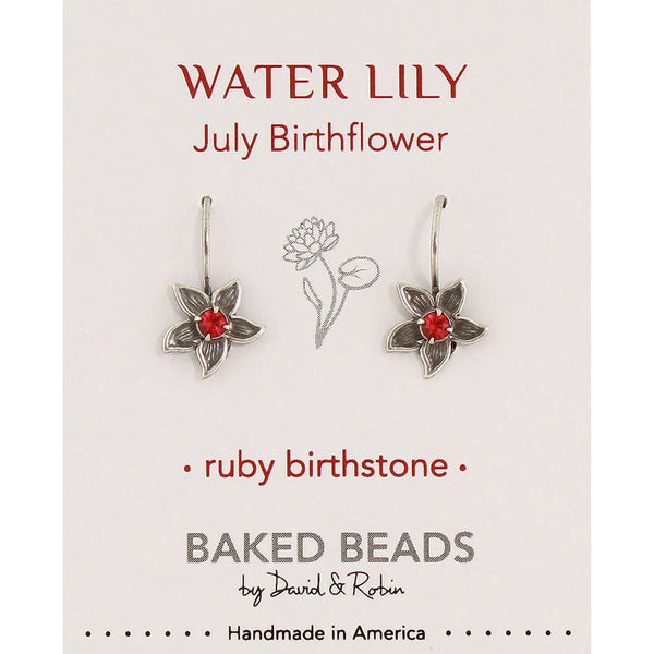 Birthflower Earring - July/Water Lily