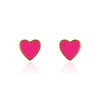 Enamel Heart Studs (variety): Light pink