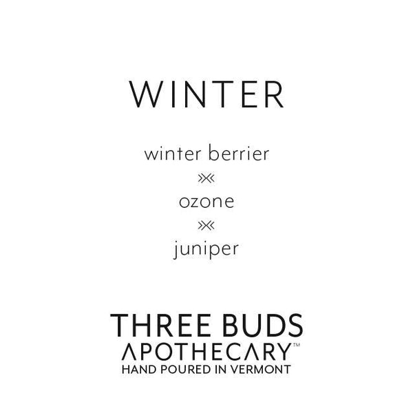 Three Buds Apothecary - Winter Hand Poured Soy Candle (Holiday)