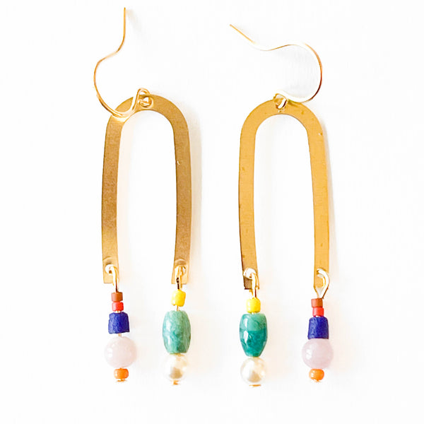 Nest Pretty Things - Turquoise Arch Earrings