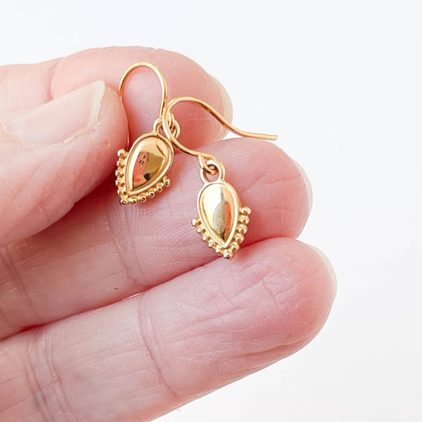 Nest Pretty Things - Tiny Gold Boho Earrings