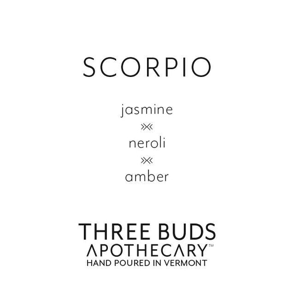 Three Buds Apothecary - Scorpio (Zodiac) Hand Poured Soy Candle