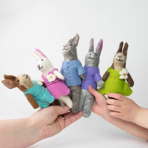 The Winding Road - Felt Easter Bunny Dolls