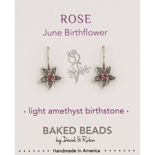 Birthflower Earring - June/Rose
