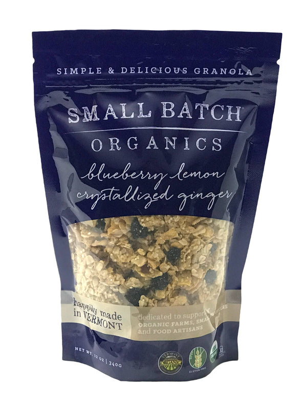 Small Batch Organics - 12oz Blueberry Lemon Crystallized Ginger Granola