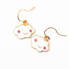 Kids Tiny Cute Charm Earrings and Clip-Ons Stocking stuffers: White Cloud / Clip-Ons