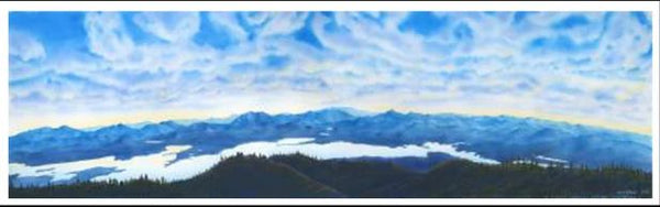 60 X 16 FRAMED Print, "Green Mountain Ridgeline"
