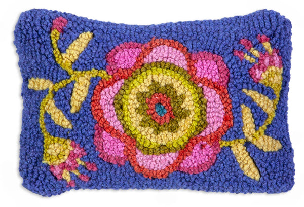 Chandler 4 Corners - Spring Flower 8"x12" Hooked Wool Pillow