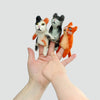 The Winding Road - Felt Cat  Finger Puppets , 6 for $31.50