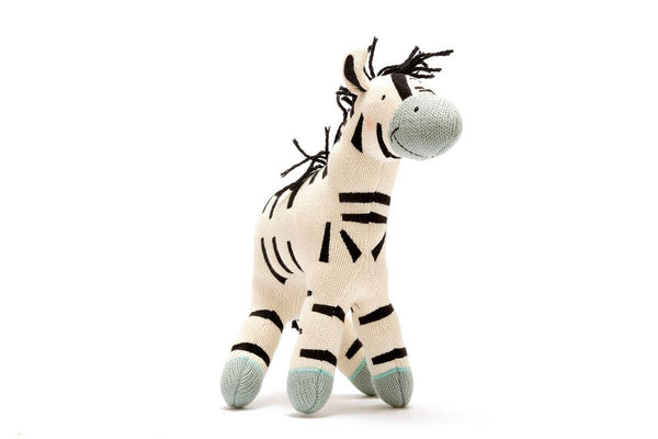 Large Organic Zebra Plush Toy