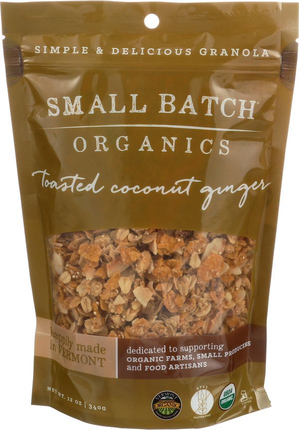Small Batch Organics - 12oz Toasted Coconut Ginger Granola